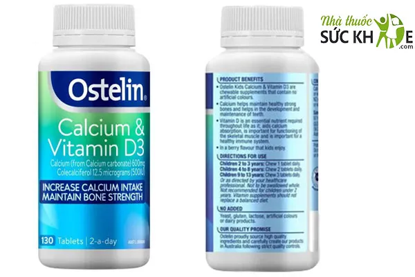 Thành phần trong viên Calcium và Vitamin D3