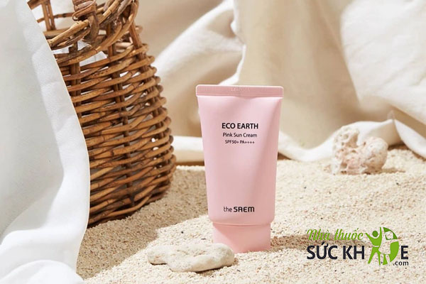 Kem chống nắng giá rẻ The Seam Eco Earth Pink Sun Cream
