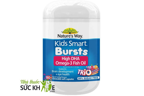 Viên nhai Nature's Way Kids Smart Omega 3 Trio High DHA 180 viên (mẫu mới)