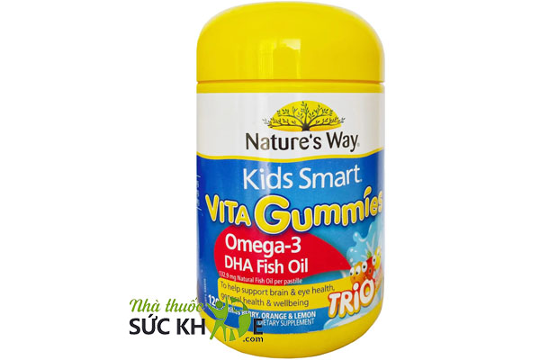 Nature's Way Kids Smart Vita Gummies Omega-3 DHA Fish Oil 120 viên 