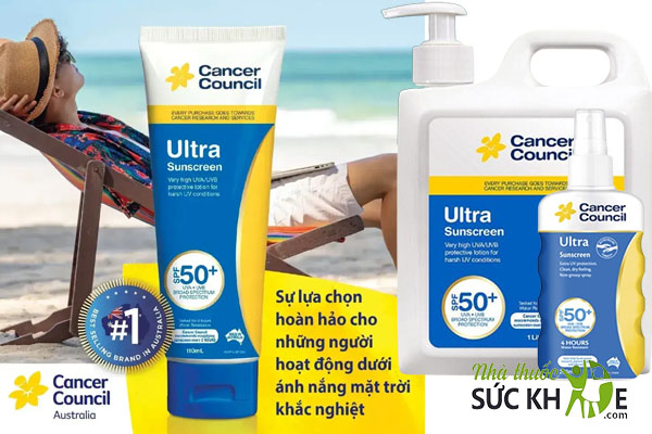 Kem chống nắng Úc Cancer Council Ultra Sunscreen SPF50+