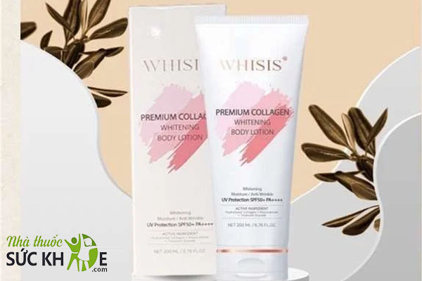 Kem chống nắng Collagen dưỡng trắng da body Whisis Premium Collagen Whitening Body Lotion