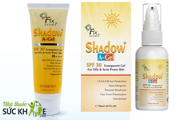 Kem chống nắng Fixderma Shadow SPF 30 A- Gel