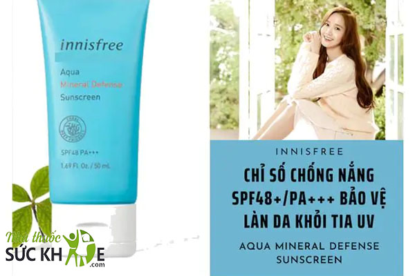 Kem chống nắng Innisfree cho da dầu Aqua Mineral Defense Sunscreen SPF48/PA+++