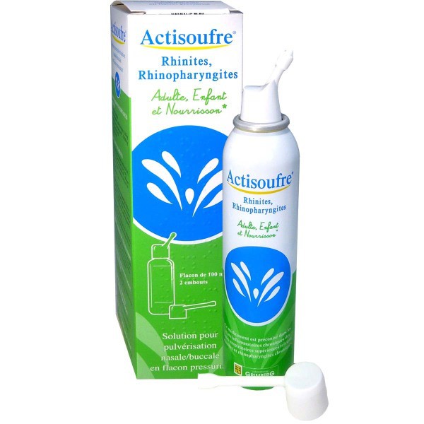 Xịt Mũi Họng Actisoufre Phap Cho Trẻ Sơ Sinh Người Lớn