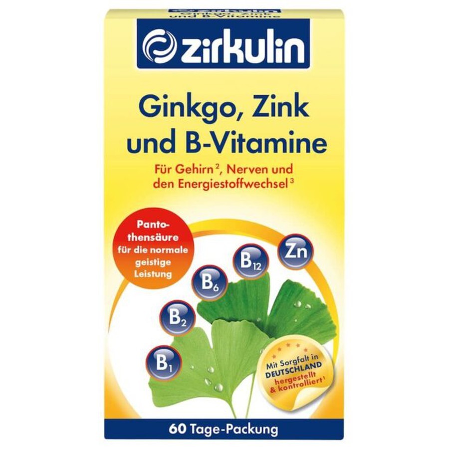 Viên Uống Zirkulin Ginkgo Zink Und B-Vitamine Hỗ Trợ Não Bộ